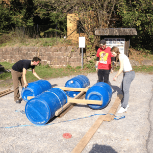 Firmenevent Floßbau